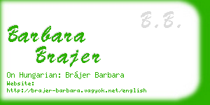 barbara brajer business card
